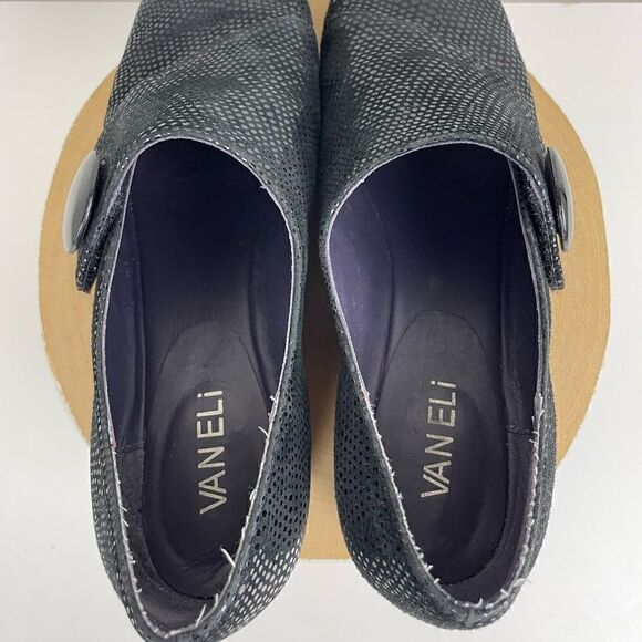 Vaneli Black Leather Shoes Size 6.5 - Picture 6 of 8